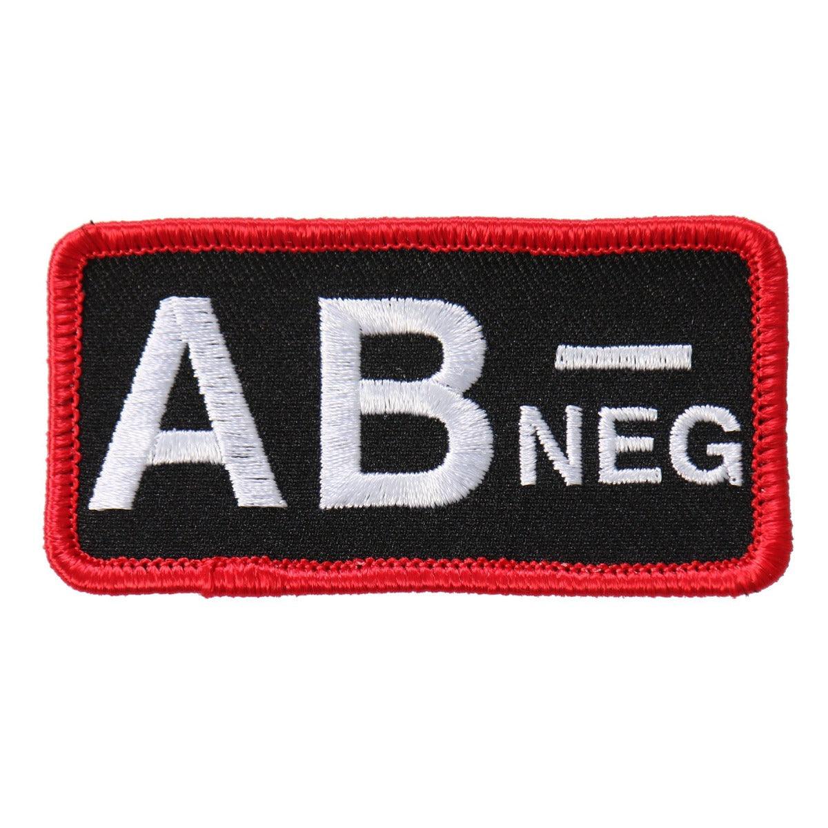 Hot Leathers Blood Type Ab Neg 3"X2" Patch - American Legend Rider