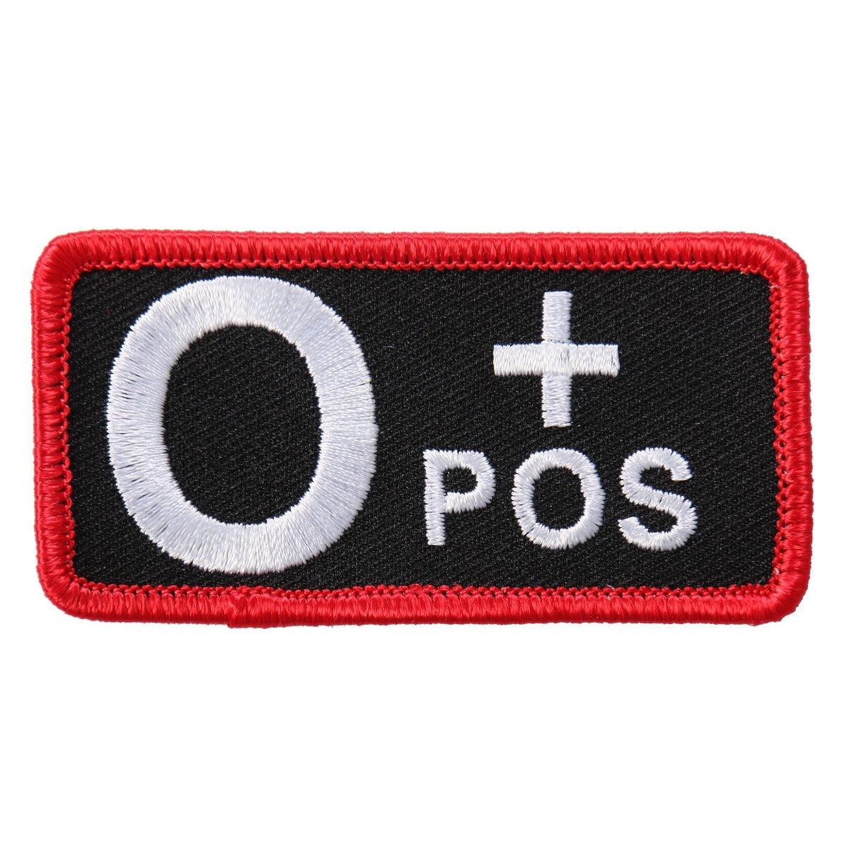 Hot Leathers Blood Type O Pos 3"X2" Patch - American Legend Rider