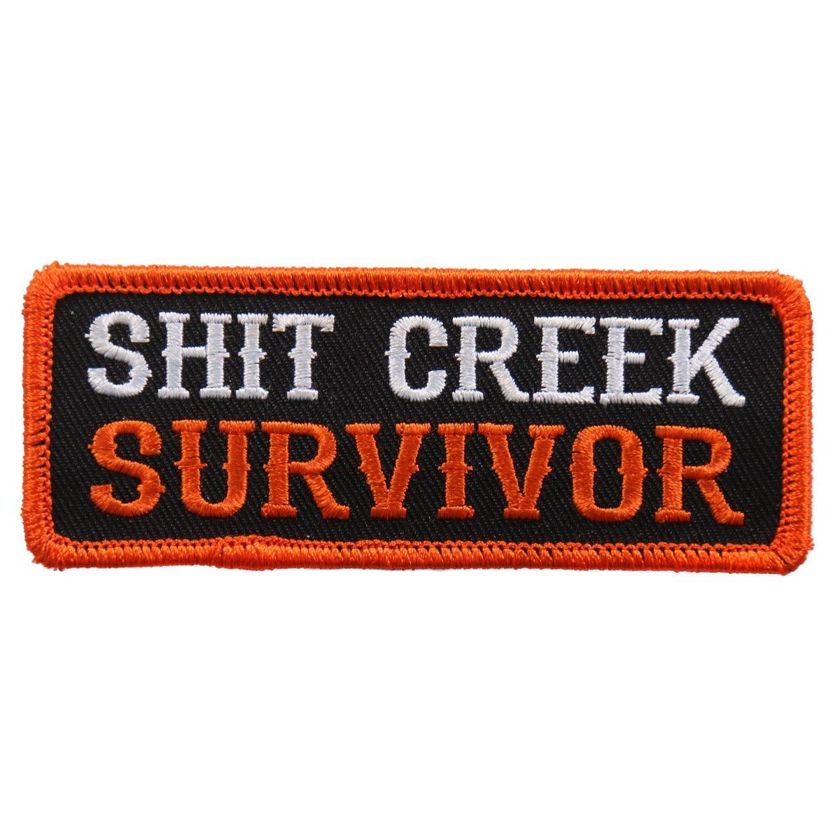 Hot Leathers Shit Creek Survivor 4"X1" Patch - American Legend Rider