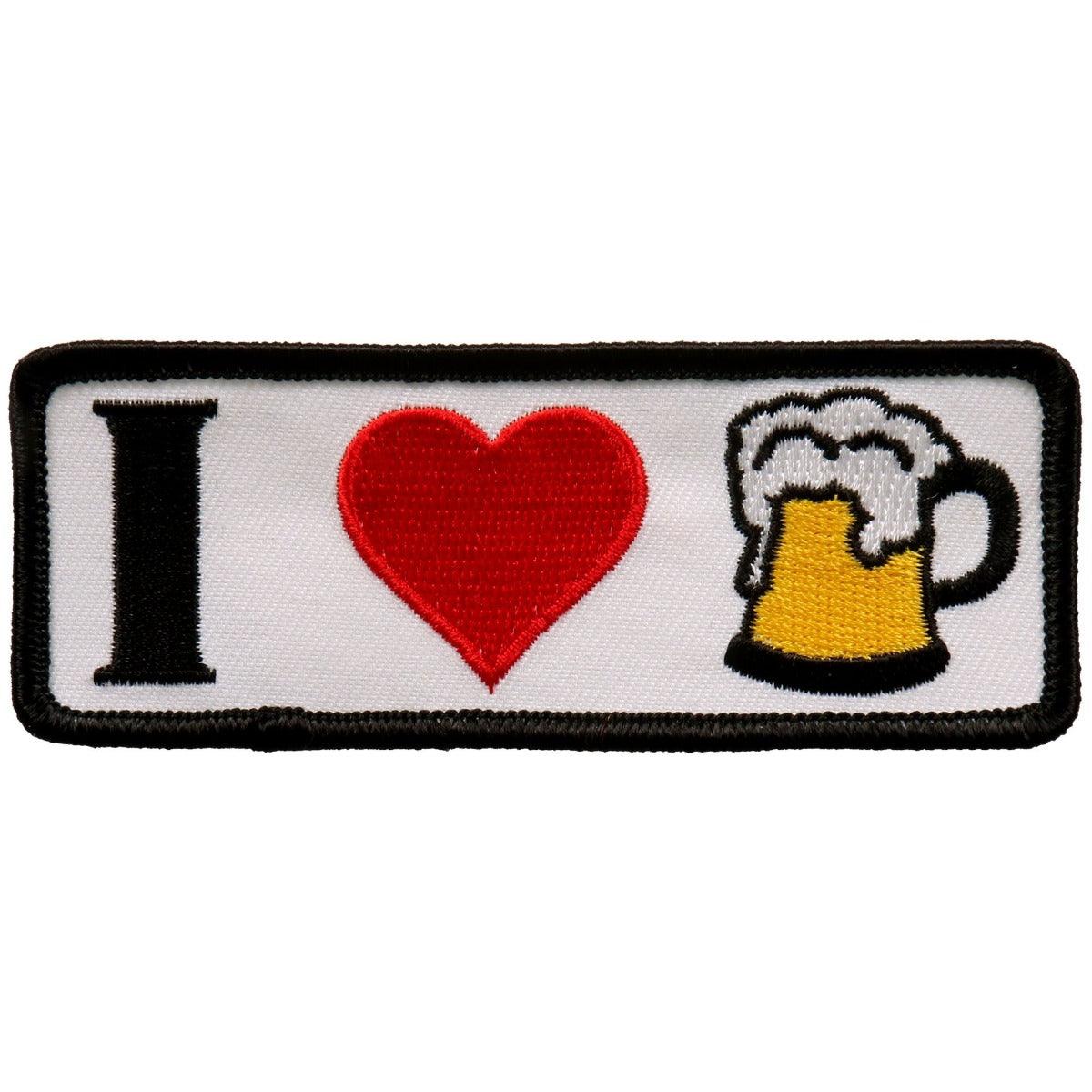 Hot Leathers I Heart Beer 4"X2" Patch - American Legend Rider