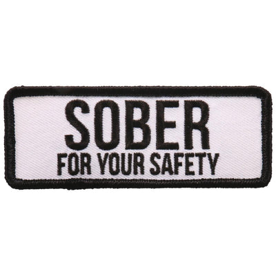 Hot Leathers Sober For Your Safety 4"X2" Patch - American Legend Rider