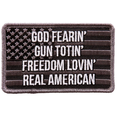 Hot Leathers God Fearin Gun Totin 4"X3" Patch - American Legend Rider