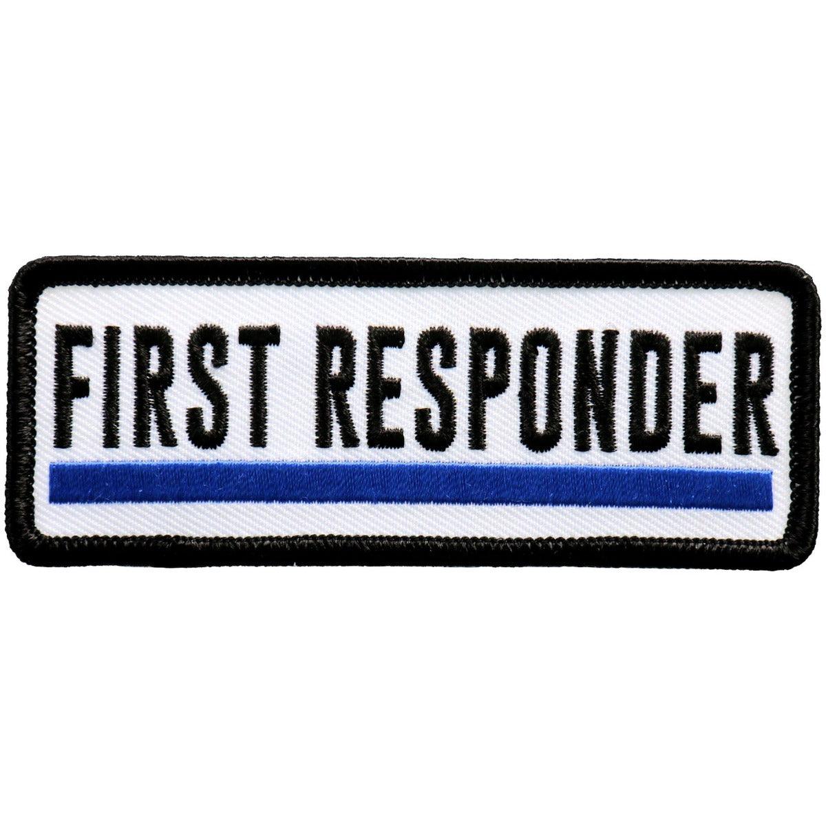 Hot Leathers First Responder Blue Line 4” Patch - American Legend Rider