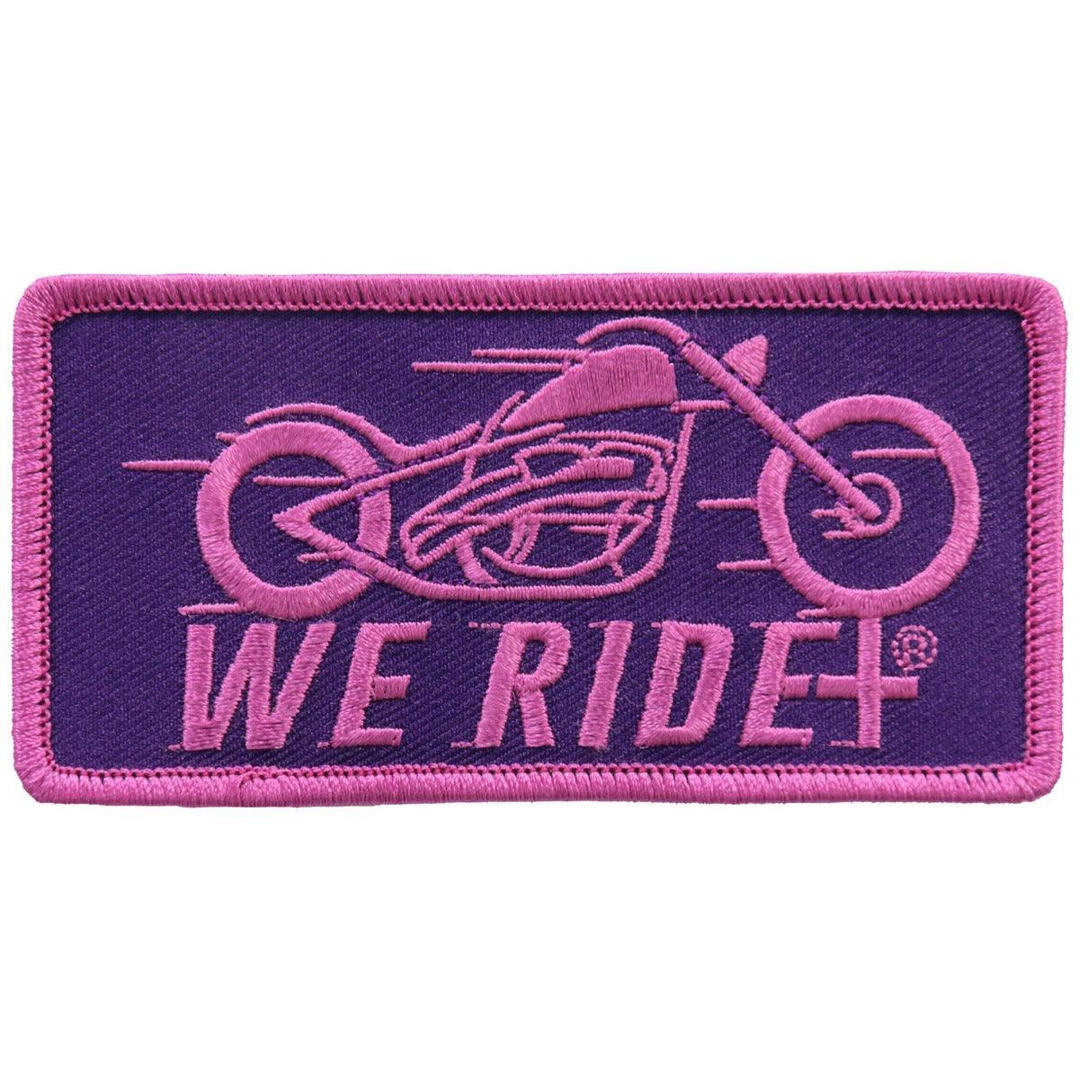 Hot Leathers Patch We Ride Pink Bike - American Legend Rider