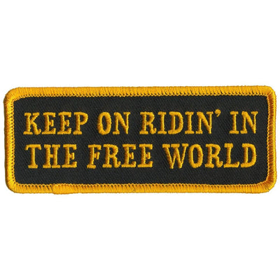 Hot Leathers Patch Keep On Free World - American Legend Rider