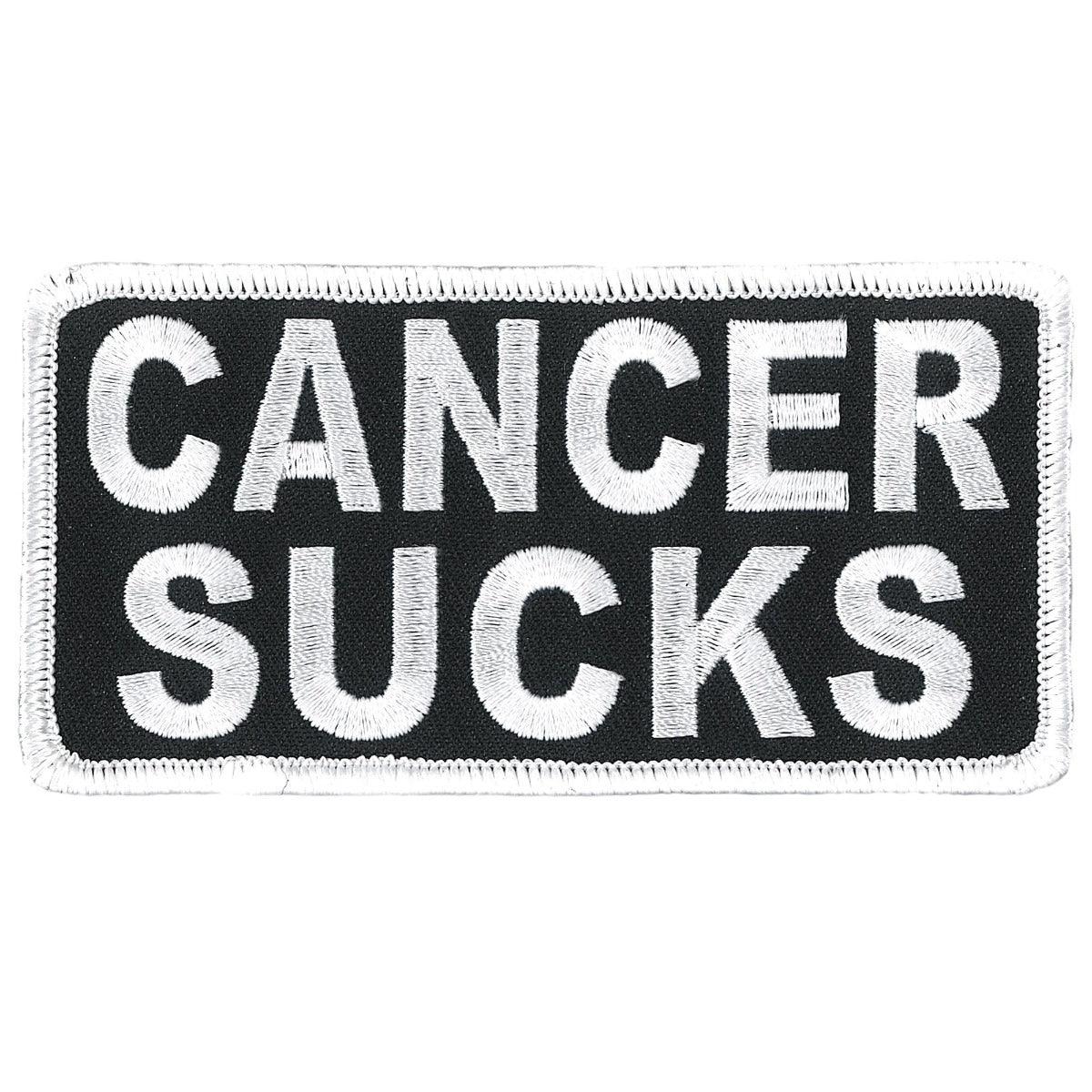 Hot Leathers Cancer Sucks Patch (White) - American Legend Rider