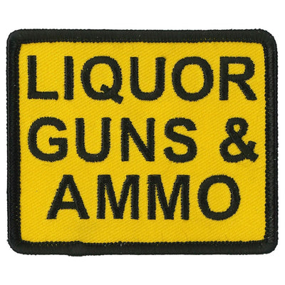 Hot Leathers Liquor Guns Ammo Patch - American Legend Rider