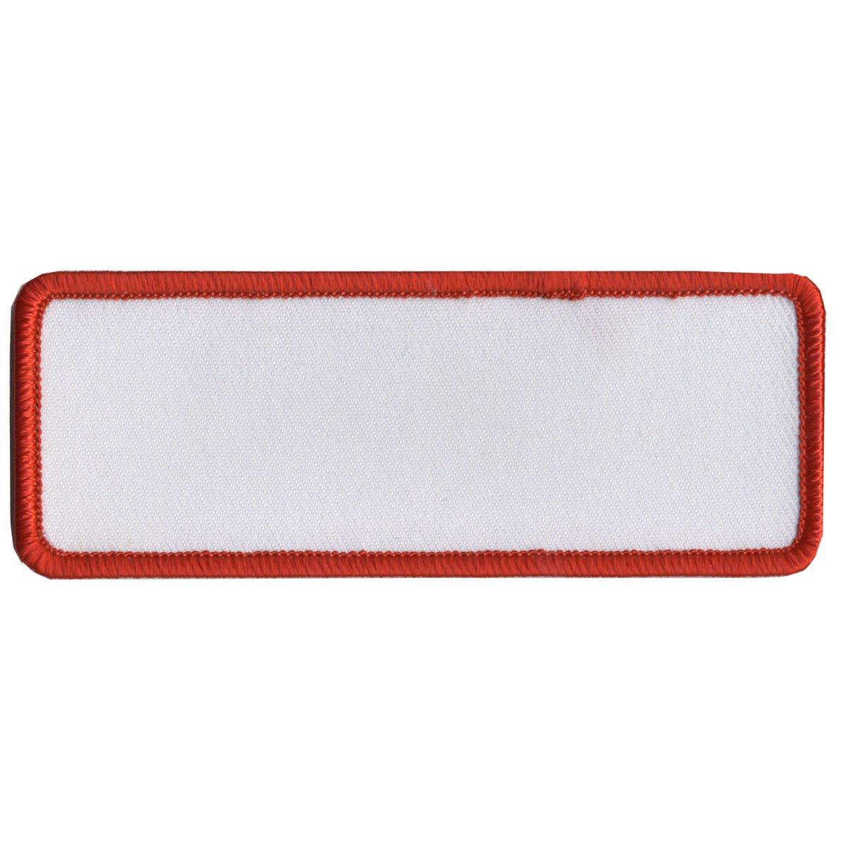 Hot Leathers Blank White W/ Red Trim 4" X 1.5" Patch - American Legend Rider