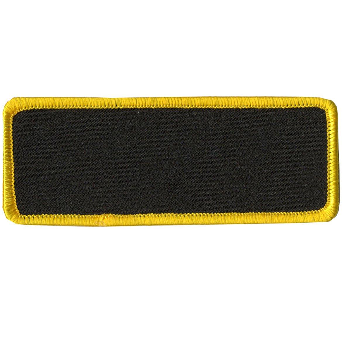 Hot Leathers Blank W/ Yellow Trim 4" X 1.5" Patch - American Legend Rider
