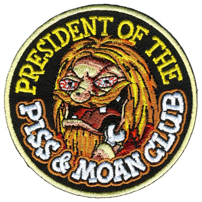 Hot Leathers 3" Piss & Moan Club Patch - American Legend Rider