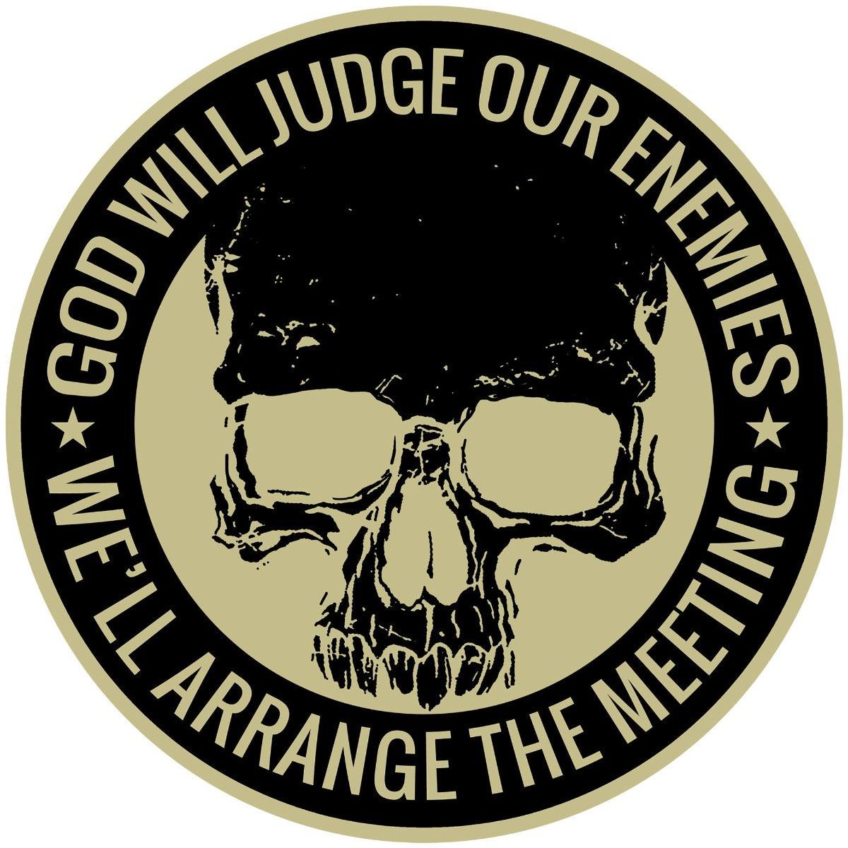 Hot Leathers Patch God Will Judge 9'' - American Legend Rider