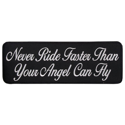 Hot Leathers Never Ride Faster 10" X 4" Patch - American Legend Rider