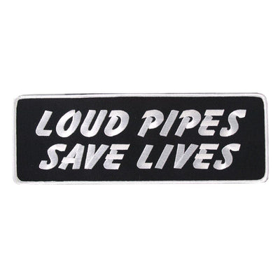 Hot Leathers Loud Pipes Lower Back 10" X 4" Patch - American Legend Rider