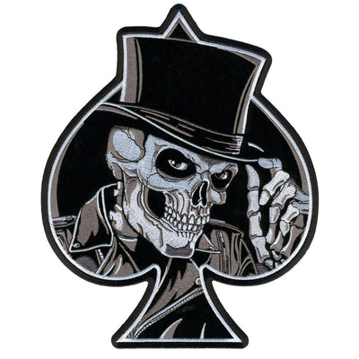 Hot Leathers Top Hat Skull Hook And Loop 4" X 5" Patch - American Legend Rider