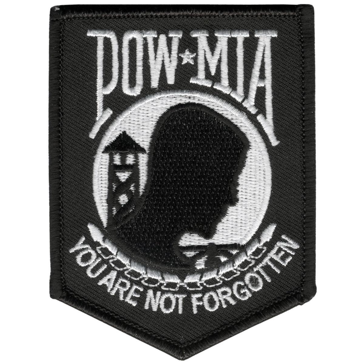 Hot Leathers Pow Mia Hook And Loop 3" X 4" Patch - American Legend Rider