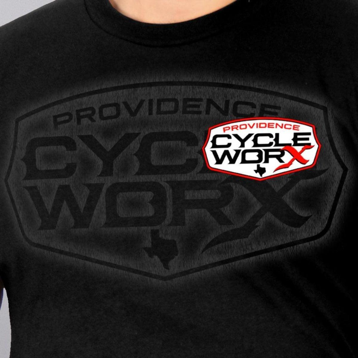 Hot Leathers Men's Official Providence Cycle Worx Red Logo T-Shirt - American Legend Rider