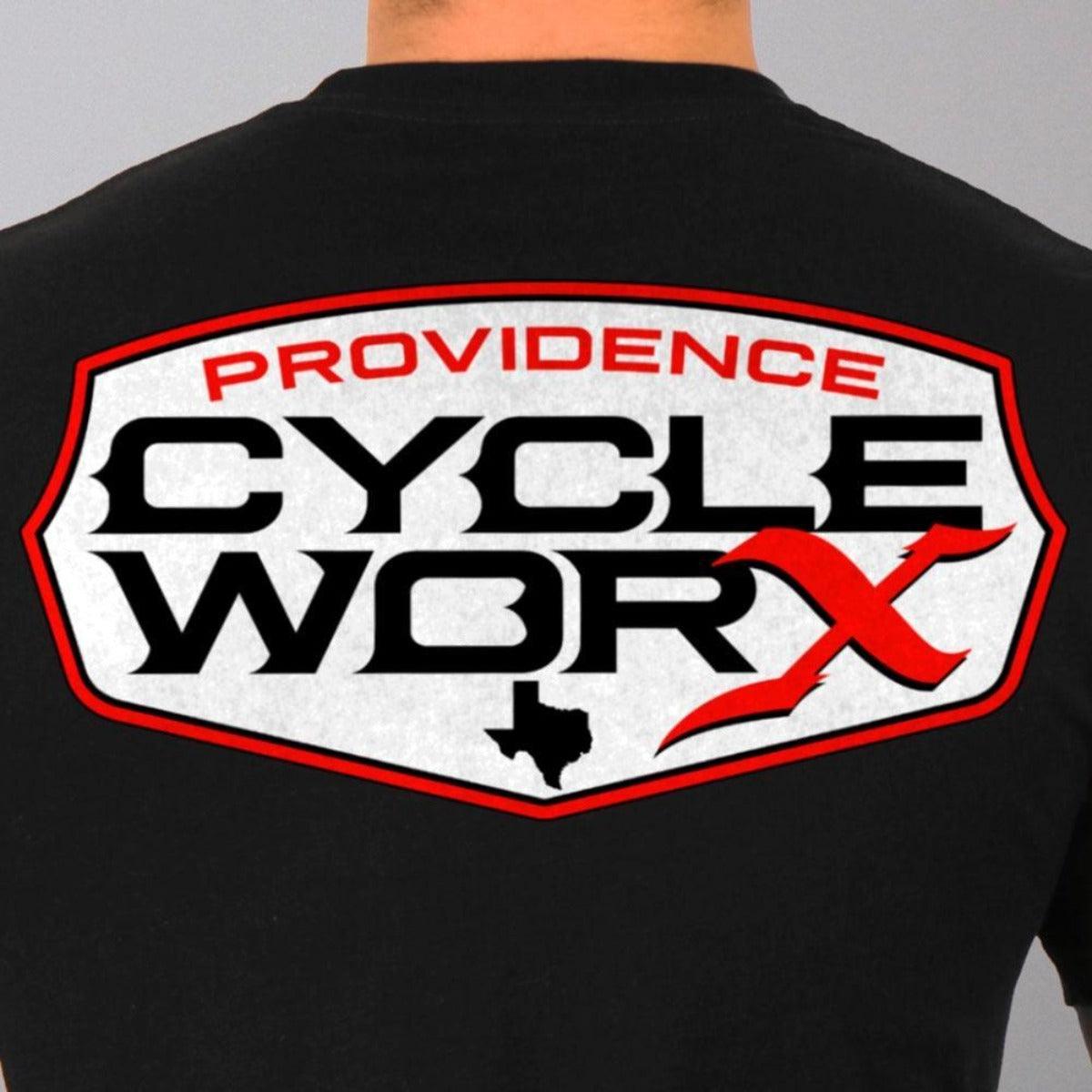 Hot Leathers Men's Official Providence Cycle Worx Red Logo T-Shirt - American Legend Rider