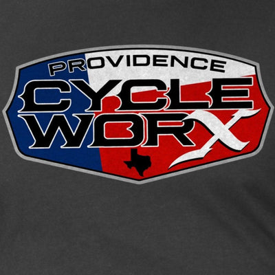 Hot Leathers Men's Official Providence Cycle Worx Texas Flag T-Shirt - American Legend Rider