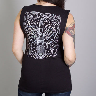Hot Leathers Women's Official Paul Yaffe's Bagger Nation Plug Tank Top
