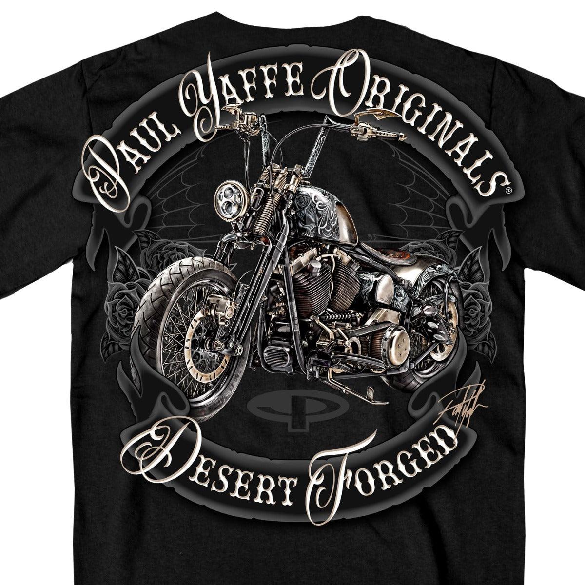 Hot Leathers Men's Official Paul Yaffe's Bagger Nation Desert Forged Double Sided T-Shirt - American Legend Rider