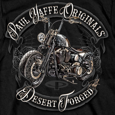 Hot Leathers Men's Official Paul Yaffe's Bagger Nation Desert Forged Double Sided T-Shirt - American Legend Rider