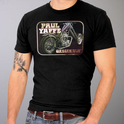 Hot Leathers Men's Official Paul Yaffe's Bagger Nation Gold Foil Originals Chopper T-Shirt - American Legend Rider