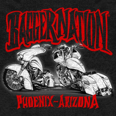 Hot Leathers Men's Official Paul Yaffe's Bagger Nation Twin Bikes Hoodie Sweatshirt - American Legend Rider