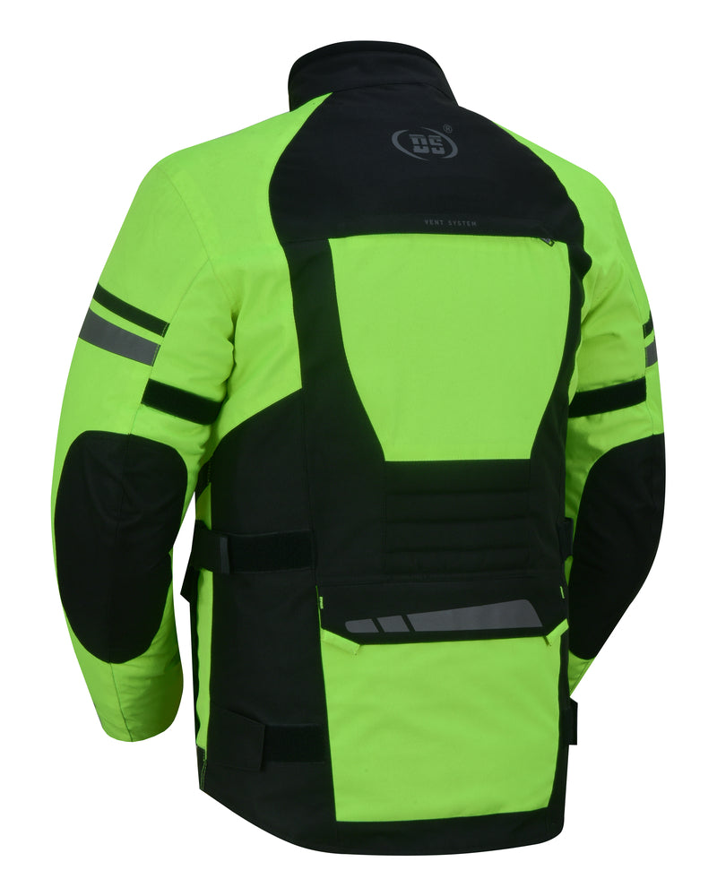 Daniel Smart Advance Touring Textile Motorcycle Jacket for Men - Hi-Vis