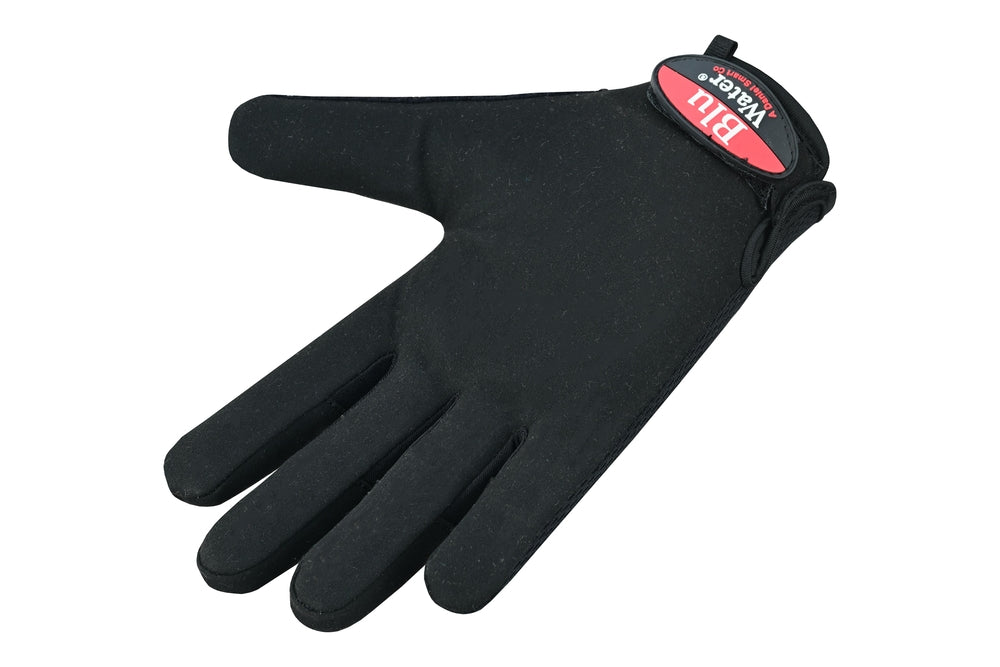 Daniel Smart Tool Time work glove in black, featuring a red "Bull" label on the wrist and made from durable synthetic leather.