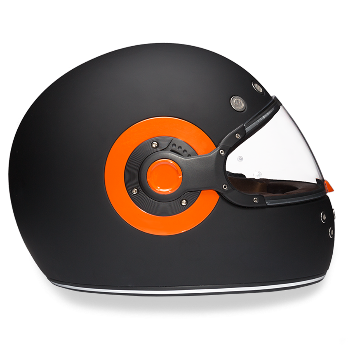 Daytona D.O.T Retro - Dull Black w/Orange Accents