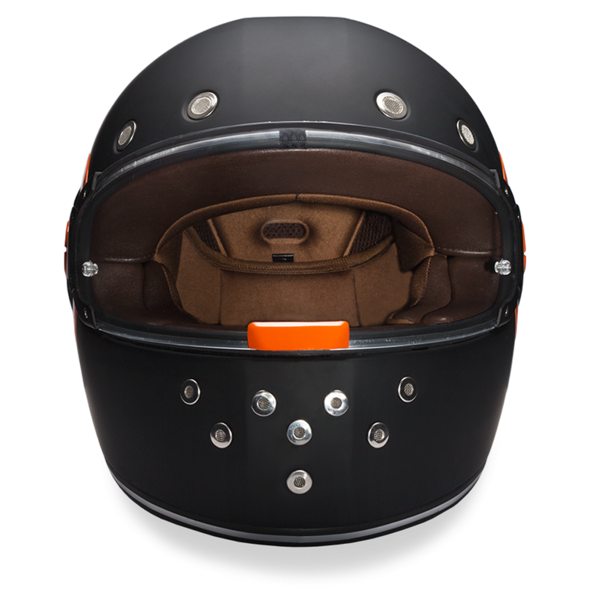Daytona D.O.T Retro - Dull Black w/Orange Accents