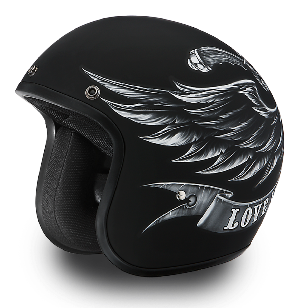 Daytona D.O.T Cruiser - w/Love it , Leave it 3/4 Shell Helmet