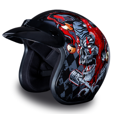 Daytona D.O.T. Cruiser w/ Joker Motorcycle Open Face 3/4 Shell Helmet