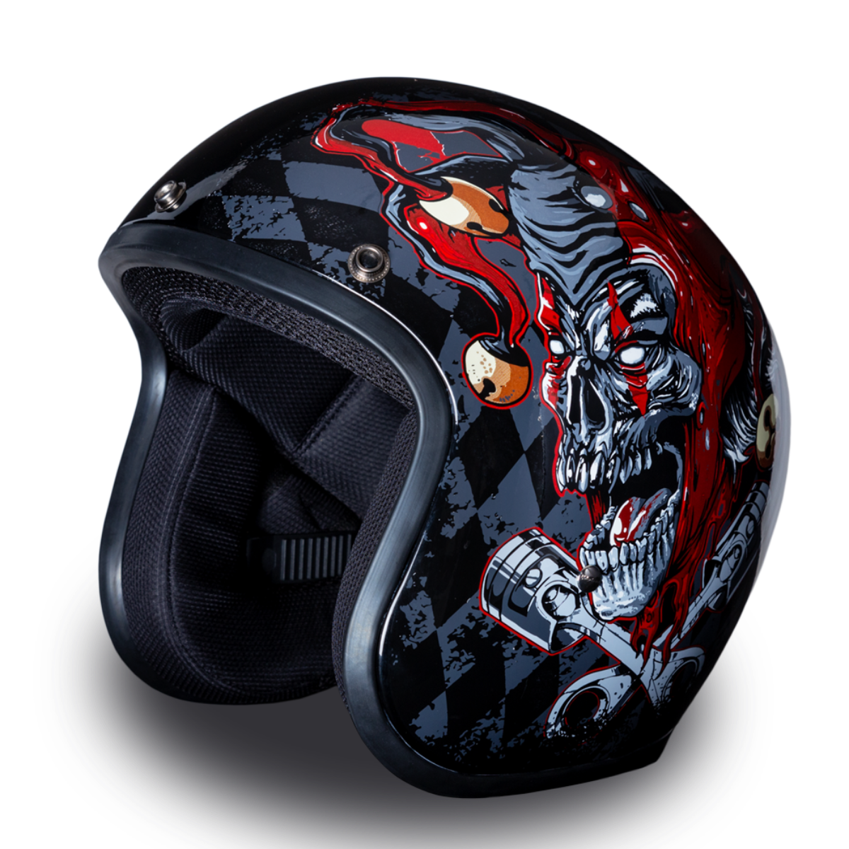 Daytona D.O.T. Cruiser w/ Joker Motorcycle Open Face 3/4 Shell Helmet