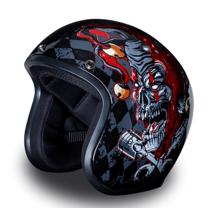 Daytona D.O.T. Cruiser w/ Joker Motorcycle Open Face 3/4 Shell Helmet