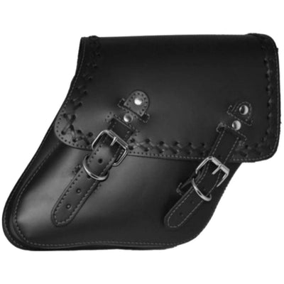 La Rosa Black Cross Laced Saddle Bag - American Legend Rider