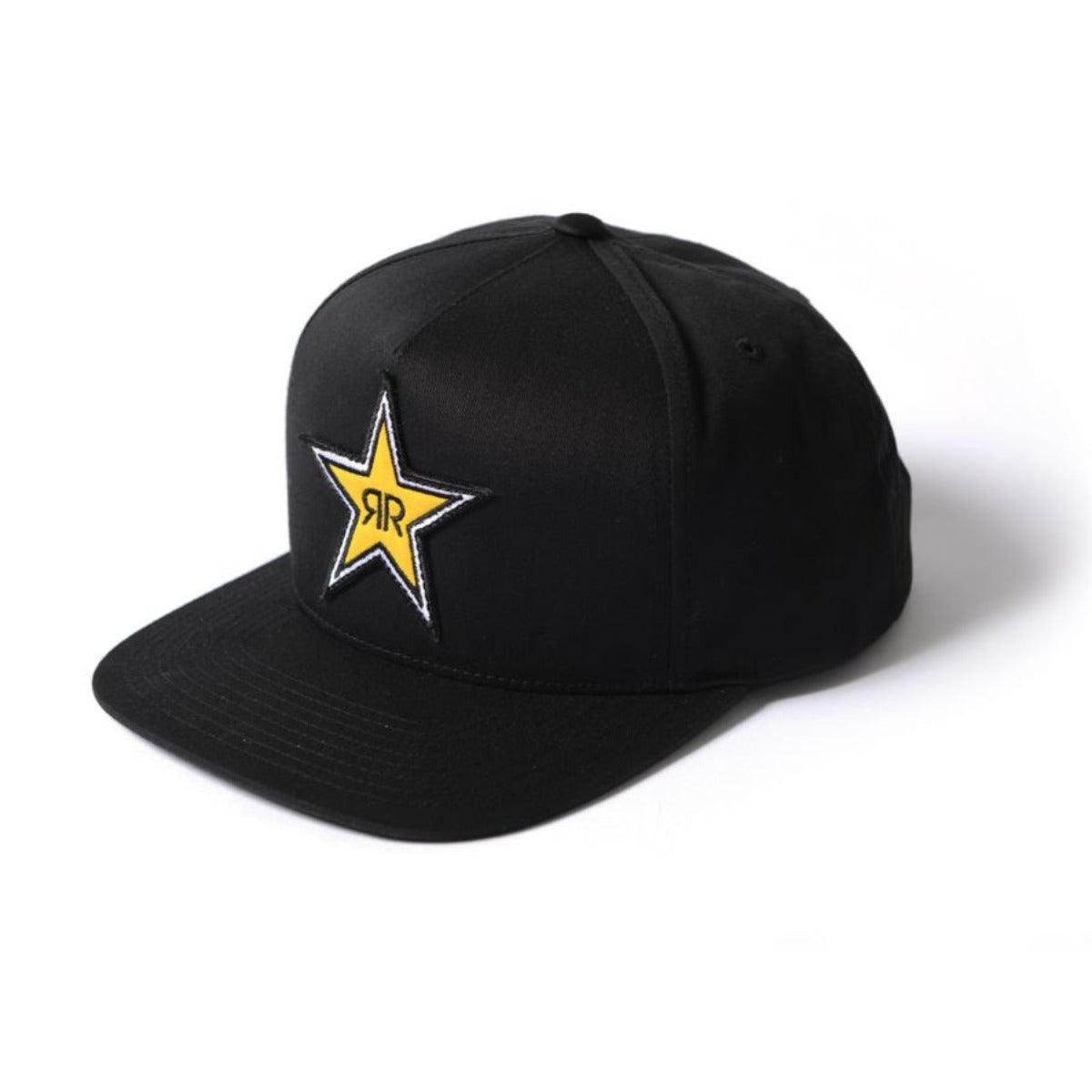 Factory Effex Rockstar Star Snapback Hat, Black - American Legend Rider