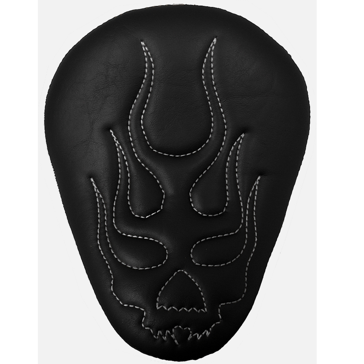 La Rosa 13" Harley Eliminator Solo Seat Flame Skull with Thread