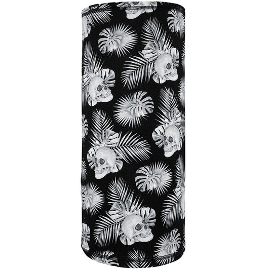 ZANheadgear® Black & White Tropical Skull All in One Headgear - American Legend Rider