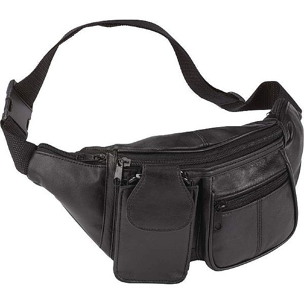 Jillian Genuine Lambskin Leather 6-Pocket Waist Bag