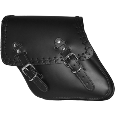 La Rosa Black Cross Laced Saddle Bag - American Legend Rider