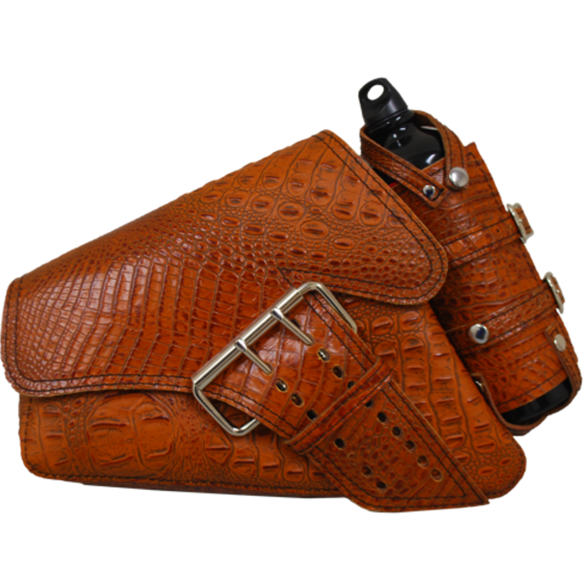 La Rosa HD Sportster Saddle Bag with Fuel Bottle - American Legend Rider