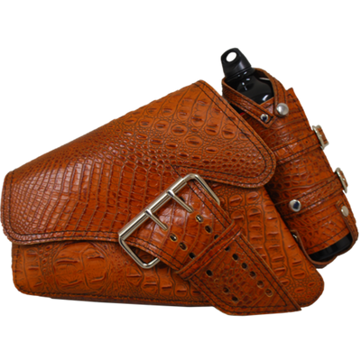 La Rosa HD Sportster Saddle Bag with Fuel Bottle - American Legend Rider