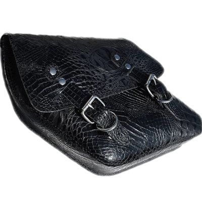 La Rosa Embossed Leather Saddle Bag - American Legend Rider