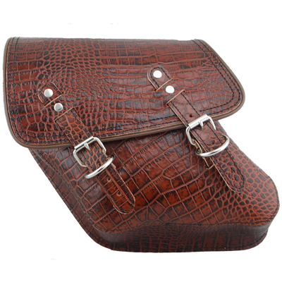 La Rosa Embossed Leather Saddle Bag - American Legend Rider