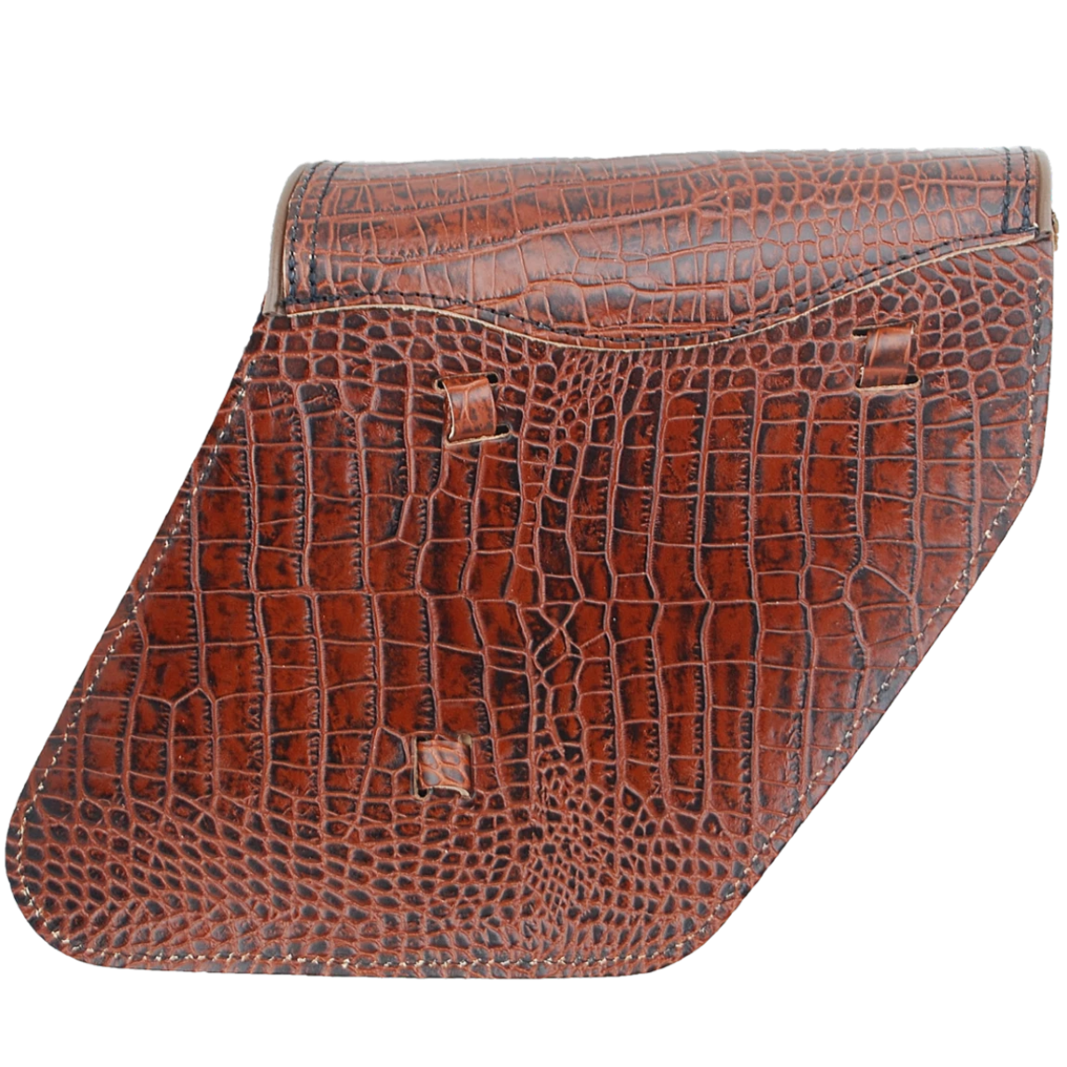 La Rosa Embossed Leather Saddle Bag - American Legend Rider