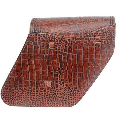 La Rosa Embossed Leather Saddle Bag - American Legend Rider