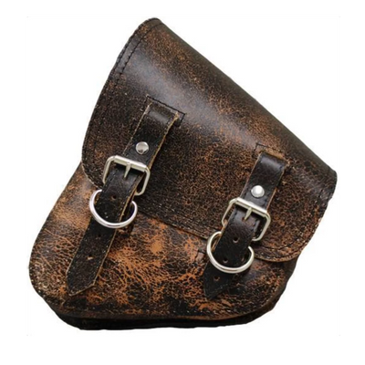 La Rosa Harley V Rod Left Side Saddle Bag - Rustic Brown - American Legend Rider