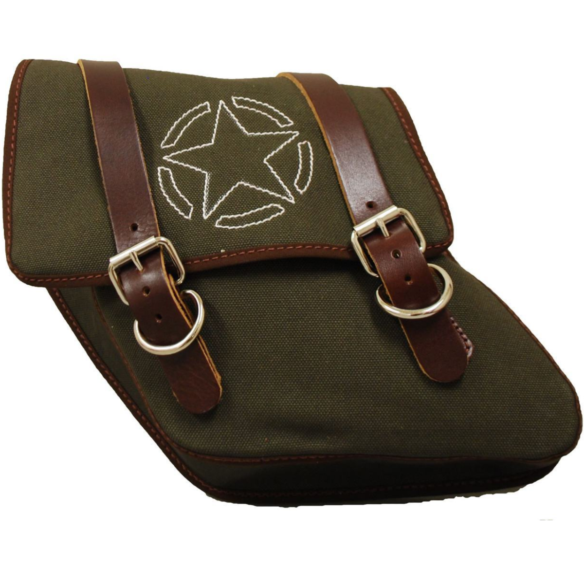 La Rosa Stitched Star Solo Saddle Bag - American Legend Rider