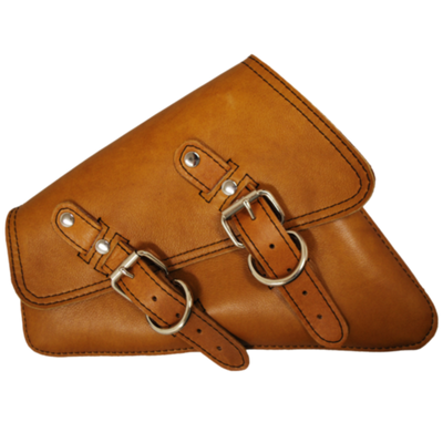 La Rosa Harley-Davidson Sportster Swing Arm Saddle Bag (Left & Right, Various Colors, Leather) - American Legend Rider